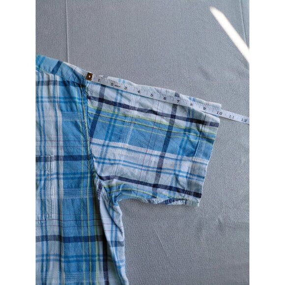 Y2K Buckle BKE 67 Regular Fit Short Sleeve Plaid Button Up Shirt Mens XXL Preppy - Picture 8 of 8